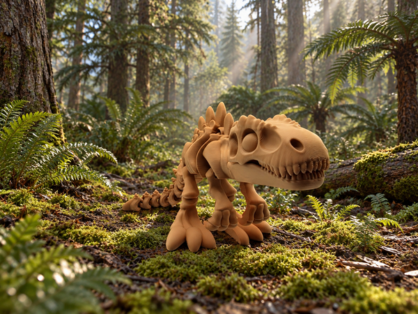 3D-Druck – Flexi Skeleton Acrocanthosaurus | Bewegliche Dinosaurierfigur, 21 cm