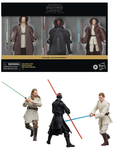 STAR WARS BLACK SERIES - THE PHANTOM MENACE - QUI-GON JINN, DARTH MAUL, OBI-WAN KENOBI 3-PACK PRE-ORDER: 01.2025