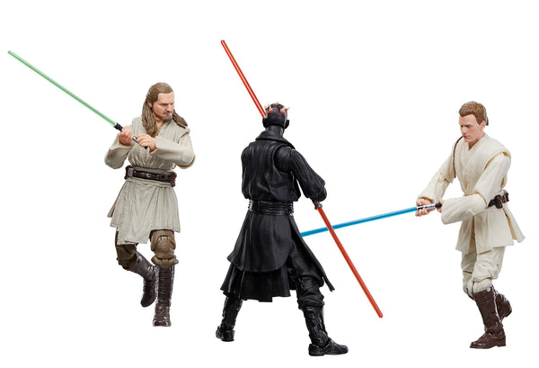 STAR WARS BLACK SERIES - THE PHANTOM MENACE - QUI-GON JINN, DARTH MAUL, OBI-WAN KENOBI 3-PACK PRE-ORDER: 01.2025