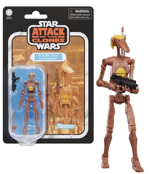STAR WARS THE VINTAGE COLLECTION - ATTACK OF THE CLONES - B1 BATTLE DROID COMMANDER VC414 PRE-ORDER: 01.2027