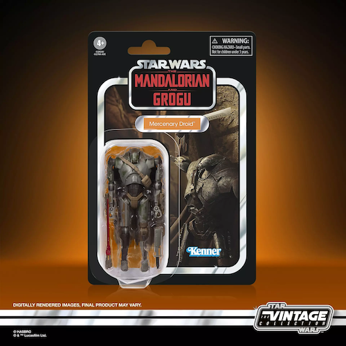 STAR WARS THE VINTAGE COLLECTION - THE MANDALORIAN & GROGU - MERCENARY DROID VC407 PRE-ORDER: 11.2026