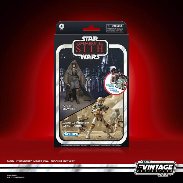 STAR WARS THE VINTAGE COLLECTION - REVENGE OF THE SITH - ANAKIN SKYWALKER VC412 & CLONE COMMANDER CODY (UTAPAU) VC413 PRE-ORDER 12.2026