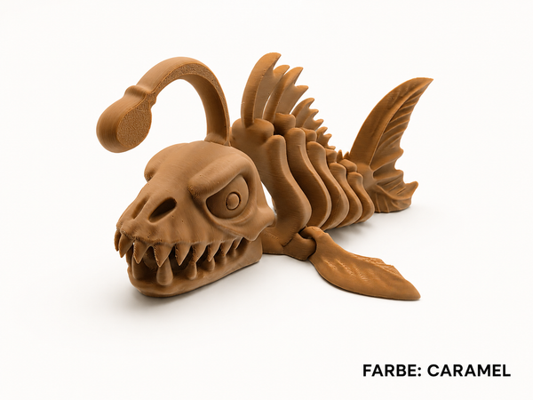 3D-Druck – Flexi Skeleton Angler Fish | Beweglicher Anglerfisch, 16,4 cm