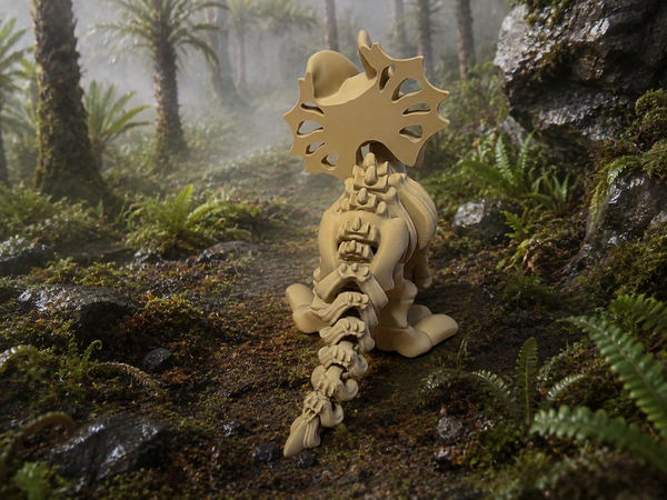 3D-Druck – Flexi Skeleton Dilophosaurus | Bewegliche Dinosaurierfigur, 16 cm