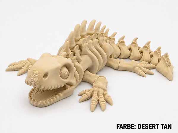 3D-Druck – Flexi Skeleton Iguana | Bewegliche Leguan Figur, 13 oder 21 cm