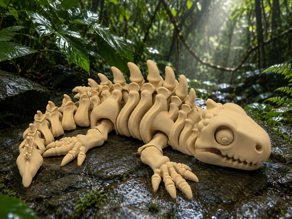 3D-Druck – Flexi Skeleton Iguana | Bewegliche Leguan Figur, 13 oder 21 cm