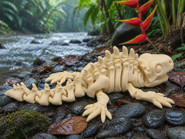 3D-Druck – Flexi Skeleton Iguana | Bewegliche Leguan Figur, 13 oder 21 cm