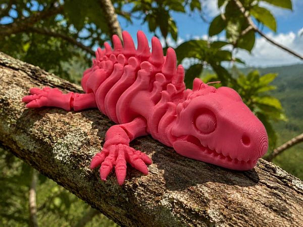 3D-Druck – Flexi Skeleton Iguana | Bewegliche Leguan Figur, 13 oder 21 cm
