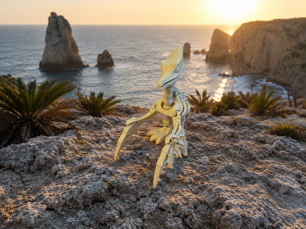 3D-Druck – Flexi Skeleton Pteranodon | Bewegliche Flugsaurierfigur, 9,6 cm