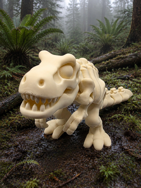 3D-Druck – Flexi Skeleton T-Rex | Bewegliche Dinosaurierfigur, 15 oder 22 cm