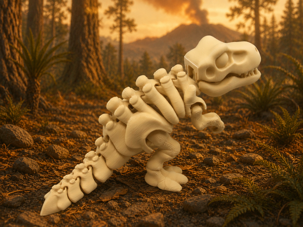 3D-Druck – Flexi Skeleton T-Rex | Bewegliche Dinosaurierfigur, 15 oder 22 cm