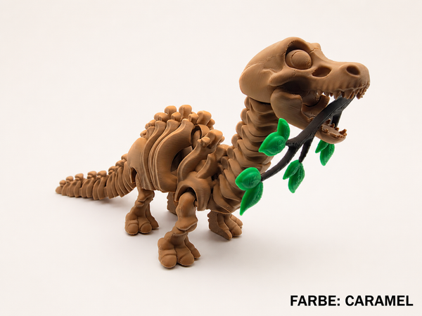 3D-Druck – Flexi Skeleton Soriatitan mit Ast | Bewegliche Dinosaurierfigur