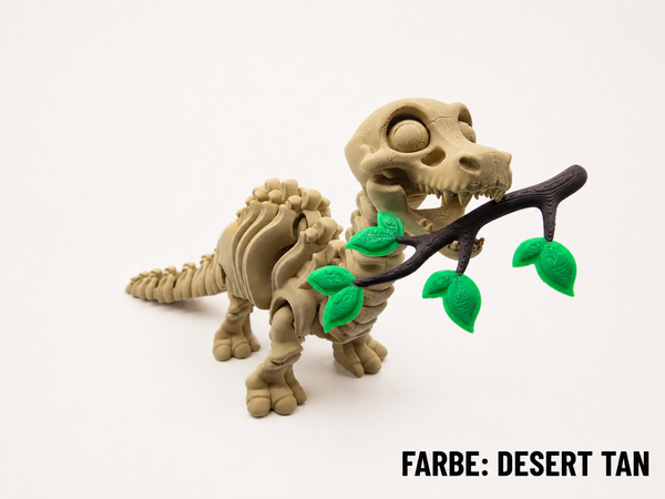 3D-Druck – Flexi Skeleton Soriatitan mit Ast | Bewegliche Dinosaurierfigur