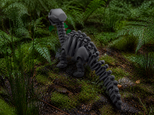 3D-Druck – Flexi Skeleton Soriatitan mit Ast | Bewegliche Dinosaurierfigur
