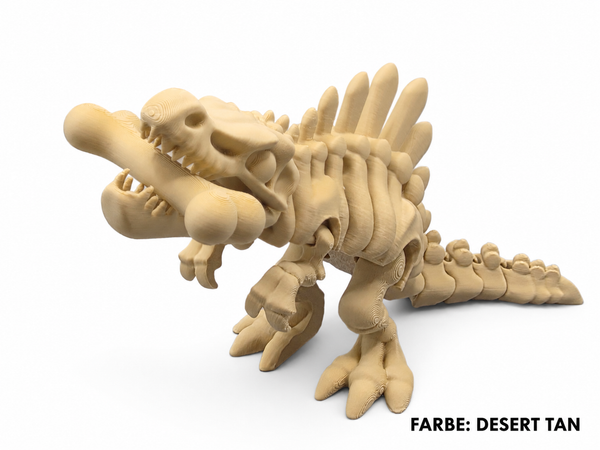 3D-Druck – Flexi Skeleton Spinosaurus mit Knochen | Bewegliche Dinosaurierfigur