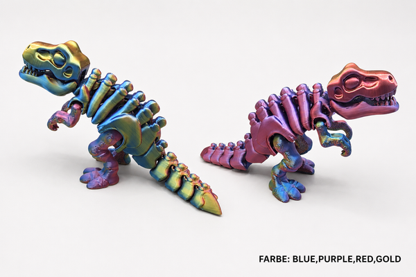 3D-Druck – Flexi Skeleton T-Rex | Bewegliche Dinosaurierfigur, 15 oder 22 cm