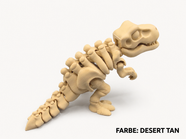 3D-Druck – Flexi Skeleton T-Rex | Bewegliche Dinosaurierfigur, 15 oder 22 cm