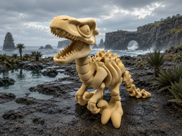 3D-Druck – Flexi Skeleton Velociraptor | Bewegliche Dinosaurierfigur, 15 oder 25 cm