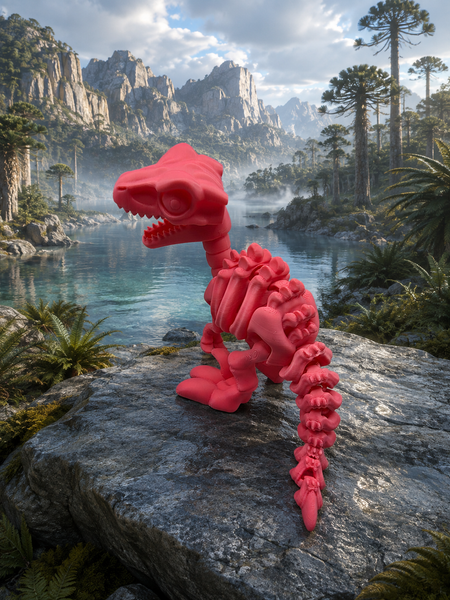 3D-Druck – Flexi Skeleton Velociraptor | Bewegliche Dinosaurierfigur, 15 oder 25 cm
