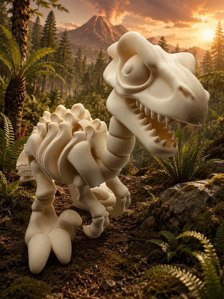 3D-Druck – Flexi Skeleton Velociraptor | Bewegliche Dinosaurierfigur, 15 oder 25 cm