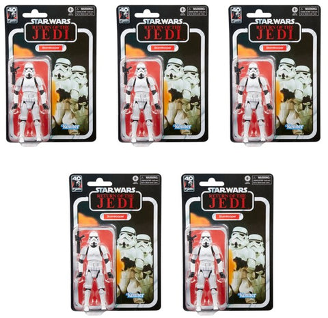 STAR WARS BLACK SERIES - 40TH ANNIVERSARY - RETURN OF THE JEDI - 5x STORMTROOPER (ARMY BUILDER SET)