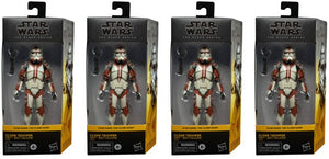 STAR WARS BLACK SERIES - THE CLONE WARS - 4x #10 CLONE TROOPER (187TH BATTALION) - (ARMY BUILDER SET)