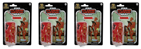 STAR WARS THE VINTAGE COLLECTION - THE CLONE WARS - 4x BATTLE DROID VC216 - (ARMY BUILDER SET)