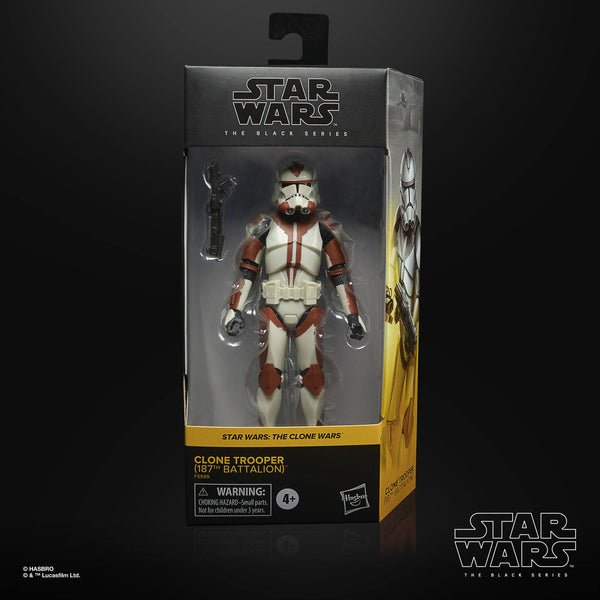 STAR WARS BLACK SERIES - THE CLONE WARS - 4x #10 CLONE TROOPER (187TH BATTALION) - (ARMY BUILDER SET)