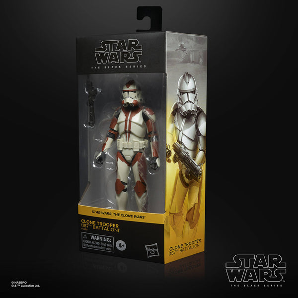 STAR WARS BLACK SERIES - THE CLONE WARS - 4x #10 CLONE TROOPER (187TH BATTALION) - (ARMY BUILDER SET)