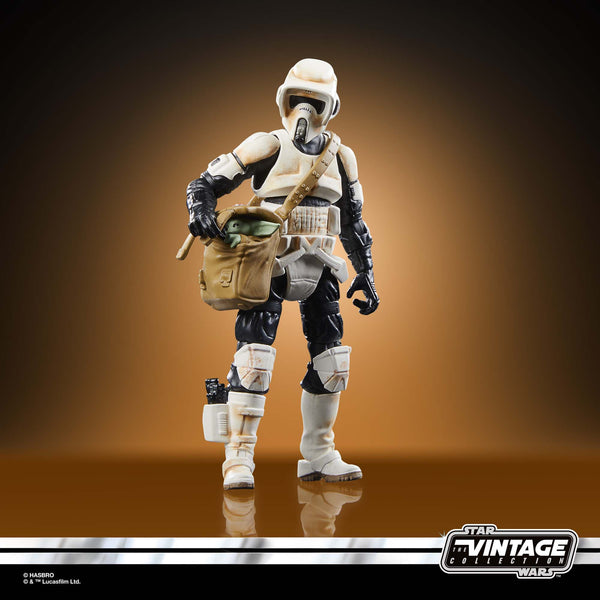 STAR WARS THE VINTAGE COLLECTION - THE MANDALORIAN - SPEEDER BIKE WITH SCOUT TROOPER & GROGU