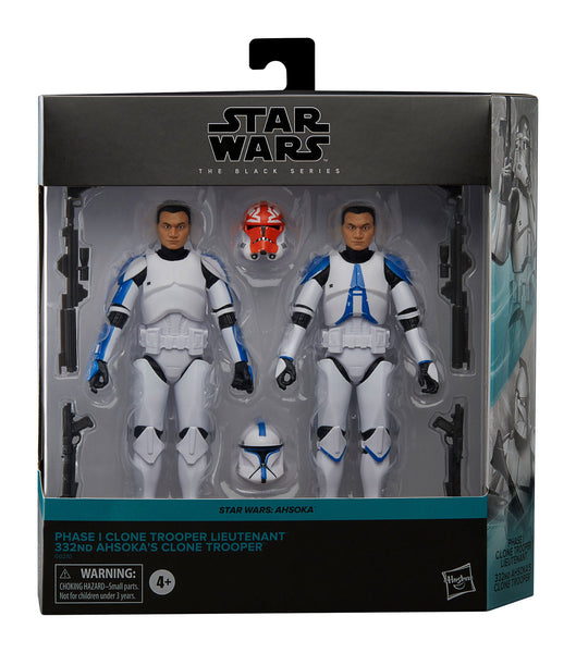 STAR WARS BLACK SERIES - AHSOKA - PHASE I CLONE TROOPER LIEUTENANT & 332ND AHSOKA'S CLONE TROOPER