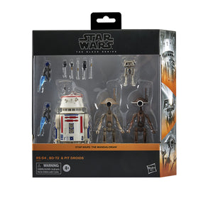 STAR WARS BLACK SERIES - THE MANDALORIAN - R5-D4, BD-72 & PIT DROIDS