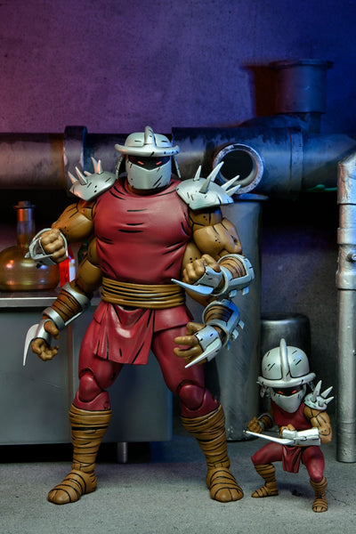 TEENAGE MUTANT NINJA TURTLE - MIRAGE COMICS - SHREDDER CLONE & MINI SHREDDER (DELUXE) 18CM