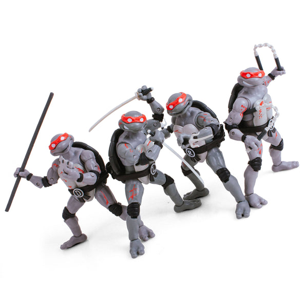 TEENAGE MUTANT NINJA TURTLE - BST AXN - 4ER-PACK BATTLE DAMAGED (13CM)