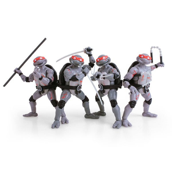 TEENAGE MUTANT NINJA TURTLE - BST AXN - 4ER-PACK BATTLE DAMAGED (13CM)