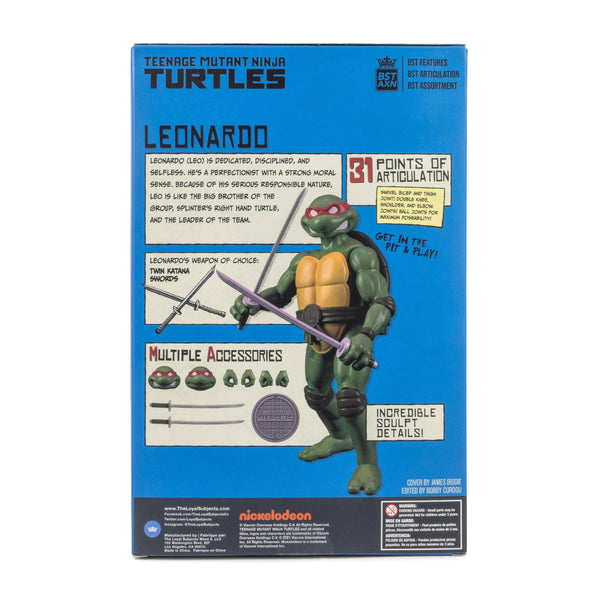 TEENAGE MUTANT NINJA TURTLE - BST AXN - IDW ACTIONFIGUR & COMIC LEONARDO EXCLUSIVE (13CM)