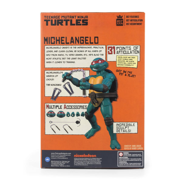 TEENAGE MUTANT NINJA TURTLE - BST AXN - IDW ACTIONFIGUR & COMIC MICHELANGELO EXCLUSIVE (13CM)