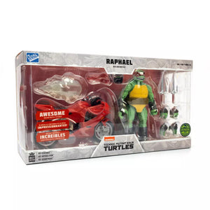 TEENAGE MUTANT NINJA TURTLE - BST AXN - RAPHAEL WITH MOTORCYCLE (13CM)