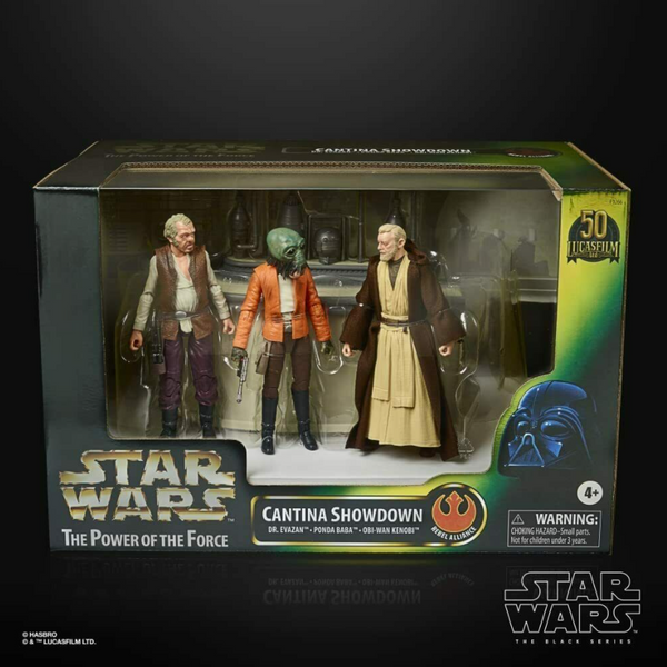 STAR WARS BLACK SERIES - 50TH ANNIVERSARY - CANTINA SHOWDOWN (OBI WAN KENOBI, DR. EVAZAN, PONDA BABA)