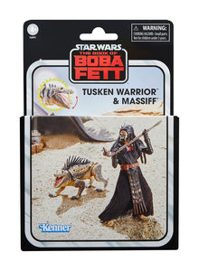 STAR WARS THE VINTAGE COLLECTION - THE BOOK OF BOBA FETT - TUSKEN WARRIOR & MASSIFF