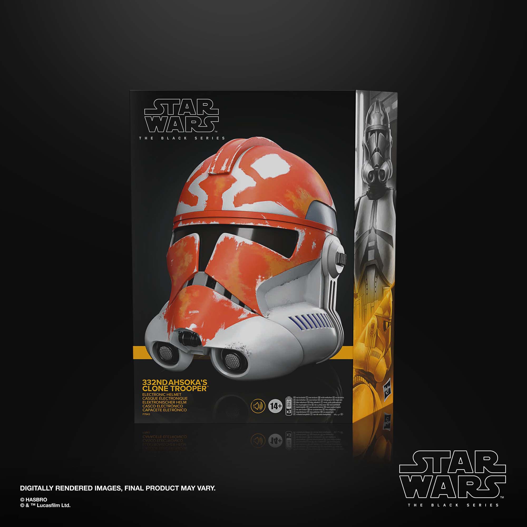 STAR WARS BLACK SERIES - THE CLONE WARS - 332ND AHSOKA'S CLONE TROOPER ELEKTRONISCHER HELM